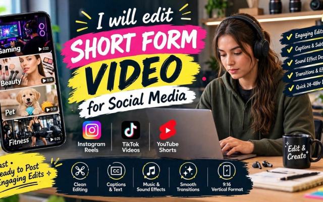 I will edit professional Instagram Reels, TikTok videos and YouTube Shorts