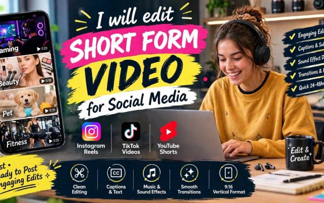 I will edit your videos professionally for TikTok, Reels and YouTube